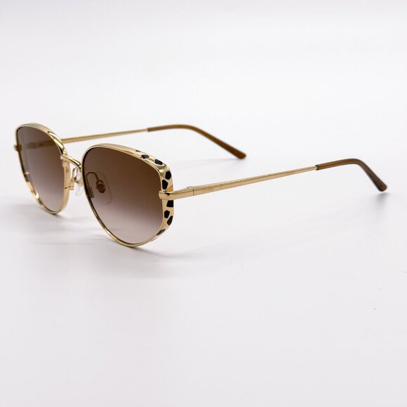 NEW CARTIER CT0300S 002 WOMEN GOLD CAT EYE SUNGLASSES